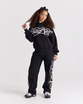 Solace Wide Leg Joggers - Black/Pink