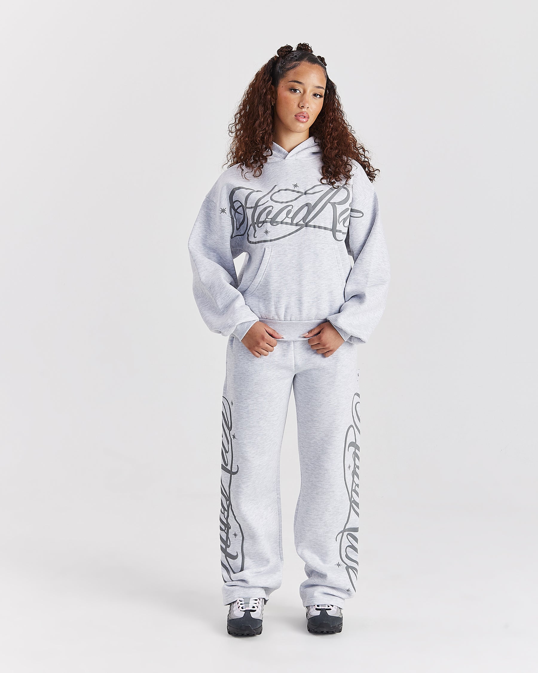 Solace Mid Length Hoodie - Light Grey