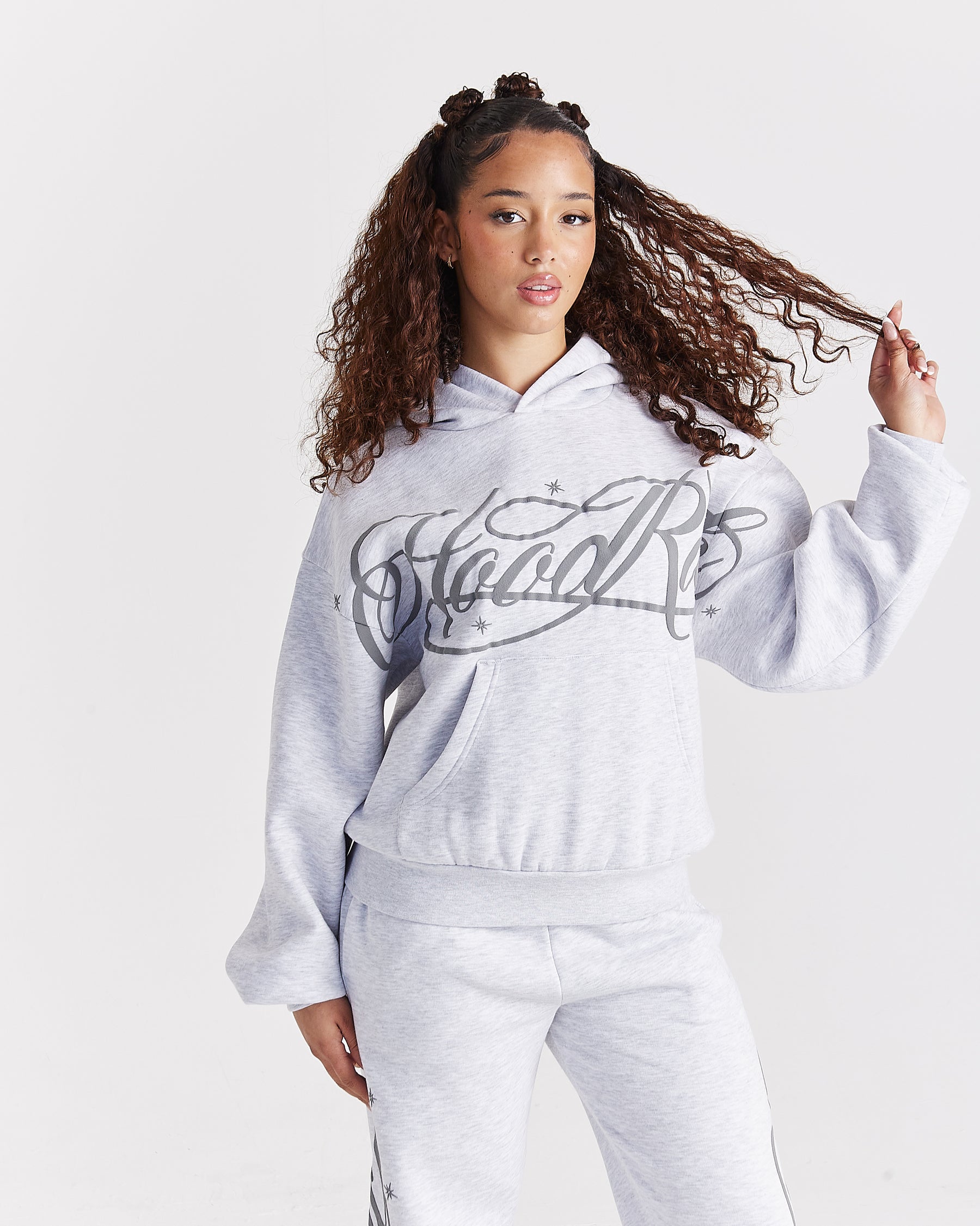 Solace Mid Length Hoodie - Light Grey