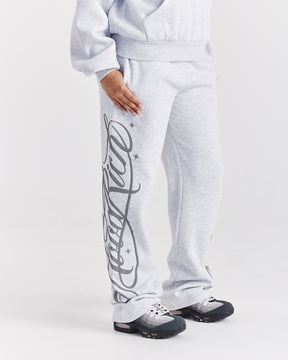 Solace Wide Leg Joggers - Light Grey