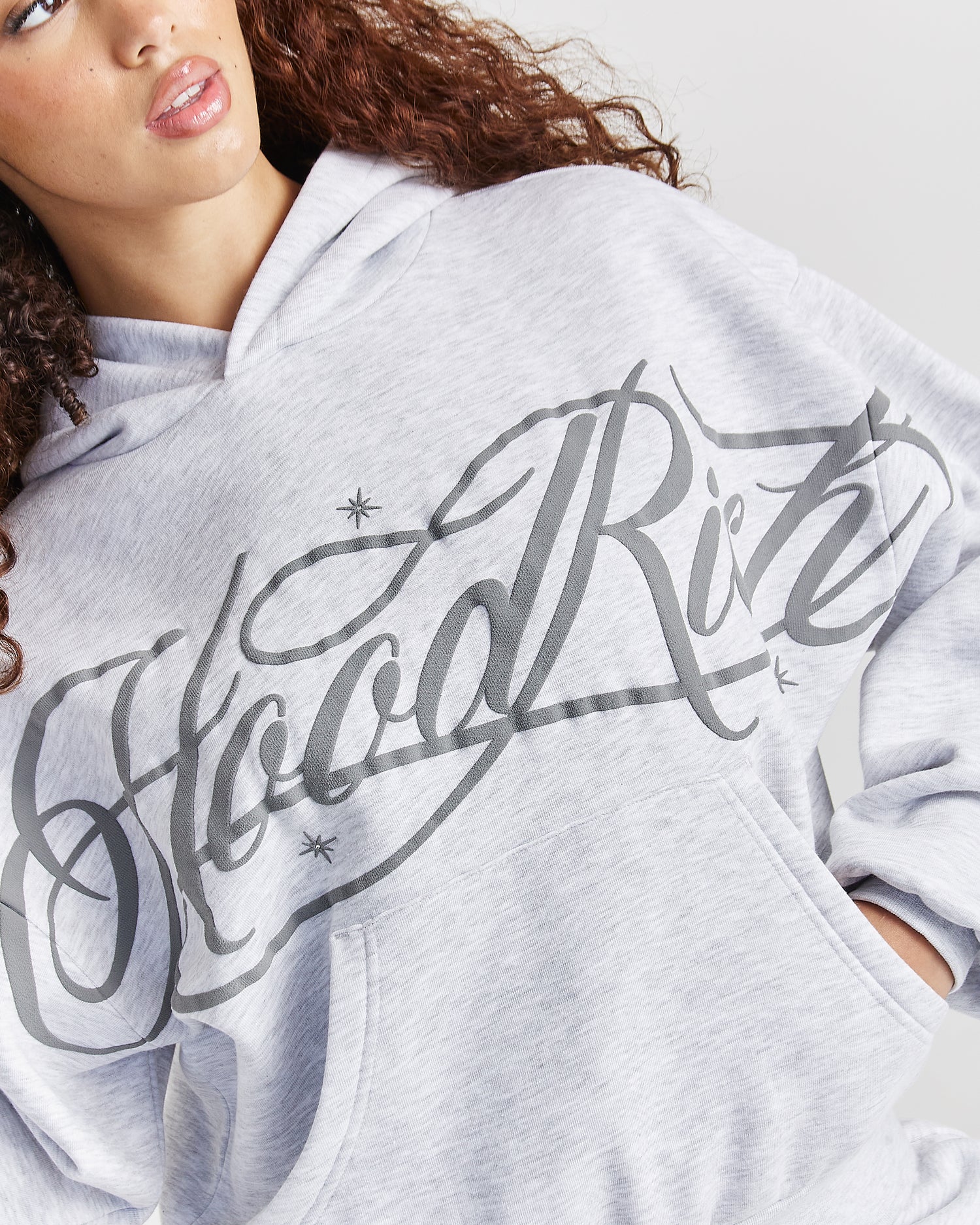 Solace Mid Length Hoodie - Light Grey