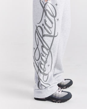 Solace Wide Leg Joggers - Light Grey
