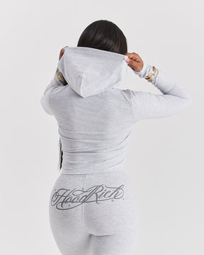 Solace Fitted Zip Top - Light Grey