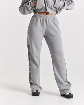 Drea Wide Leg Joggers - Grey