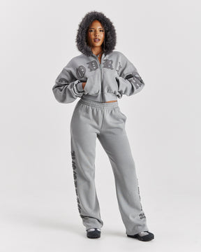 Drea Wide Leg Joggers - Grey