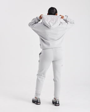 Calor Slim Joggers - Light Grey/Pink