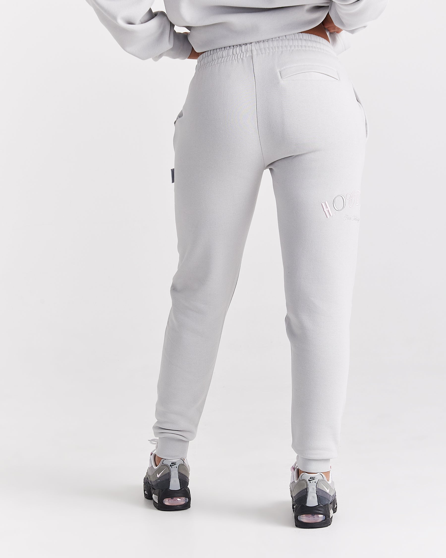 Calor Slim Joggers - Light Grey/Pink