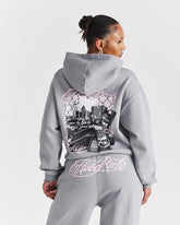 Vision Mid Length Hoodie - Grey/Pink/Black