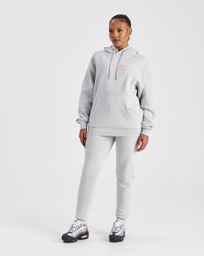 Calor Slim Joggers - Light Grey/Pink