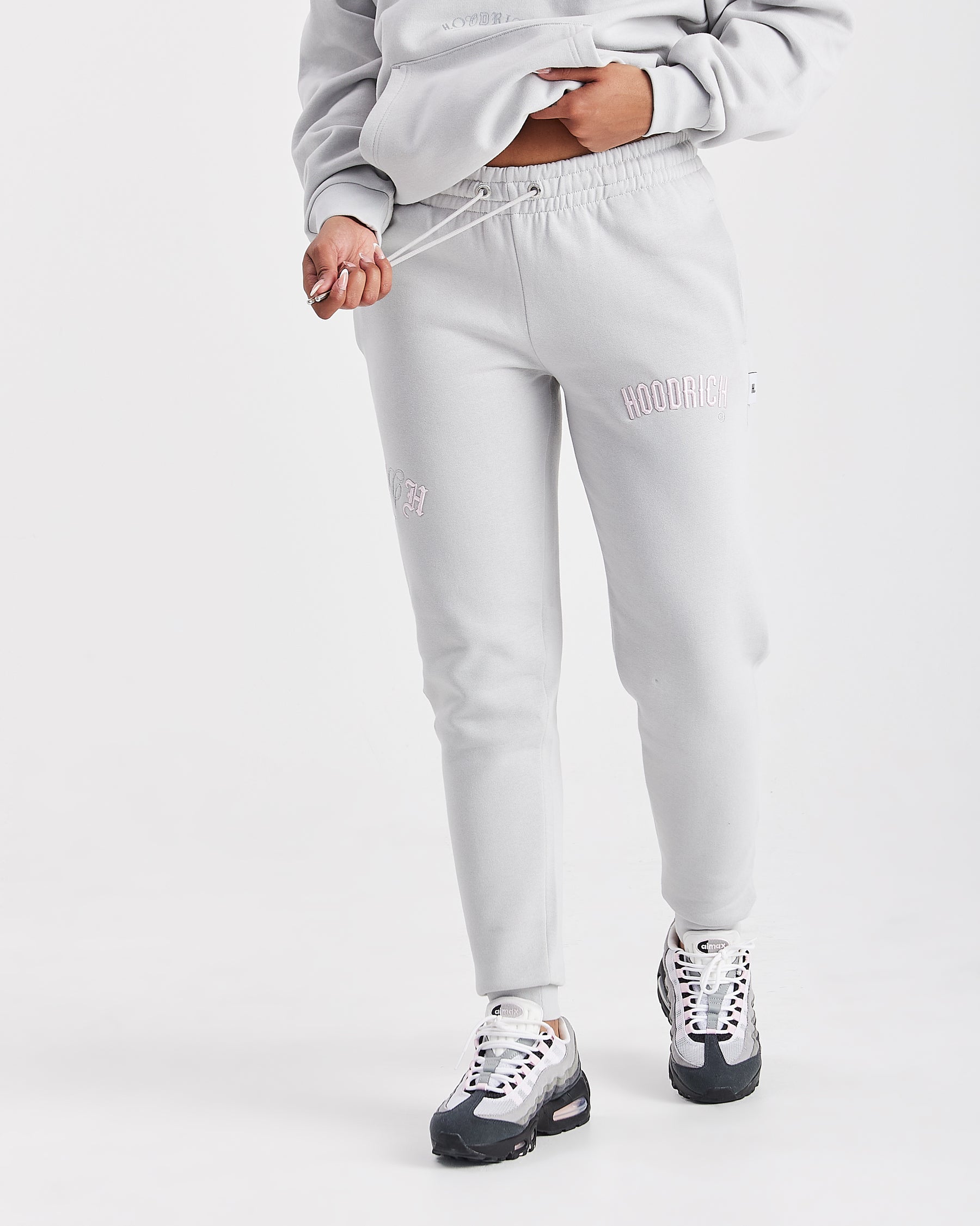 Calor Slim Joggers - Light Grey/Pink