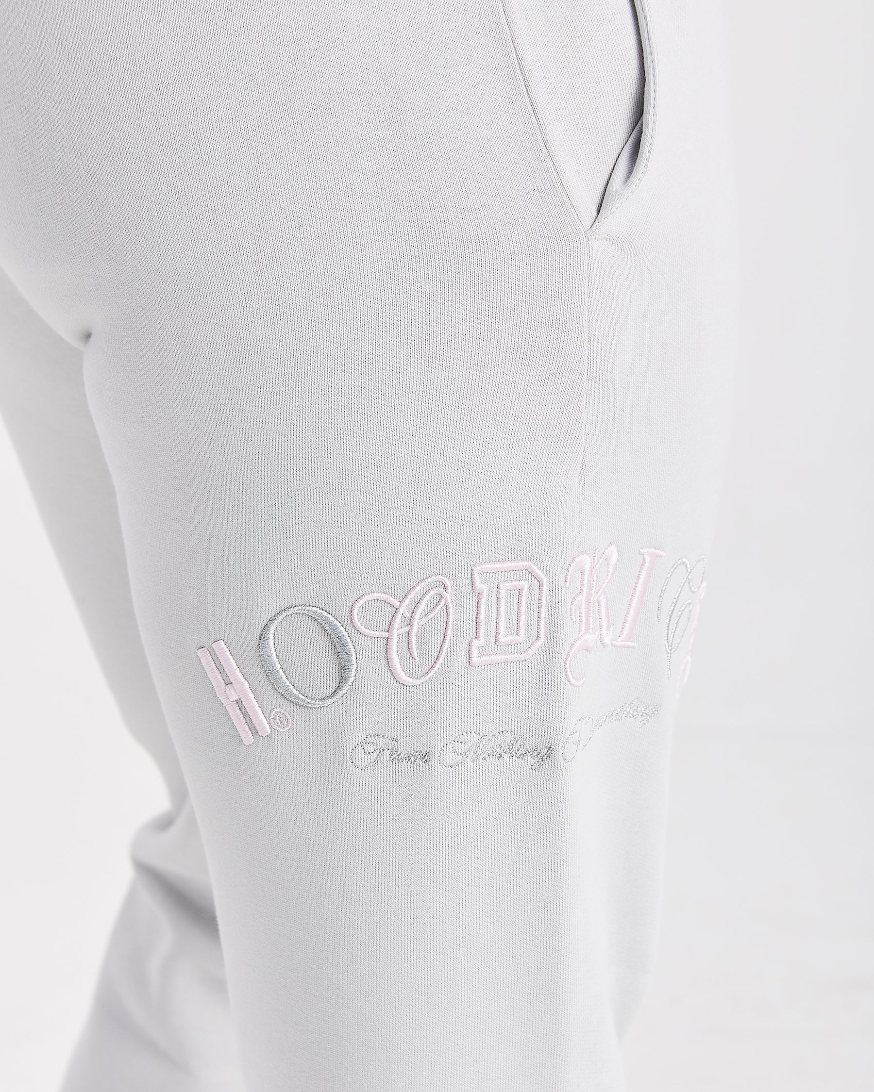 Calor Slim Joggers - Light Grey/Pink