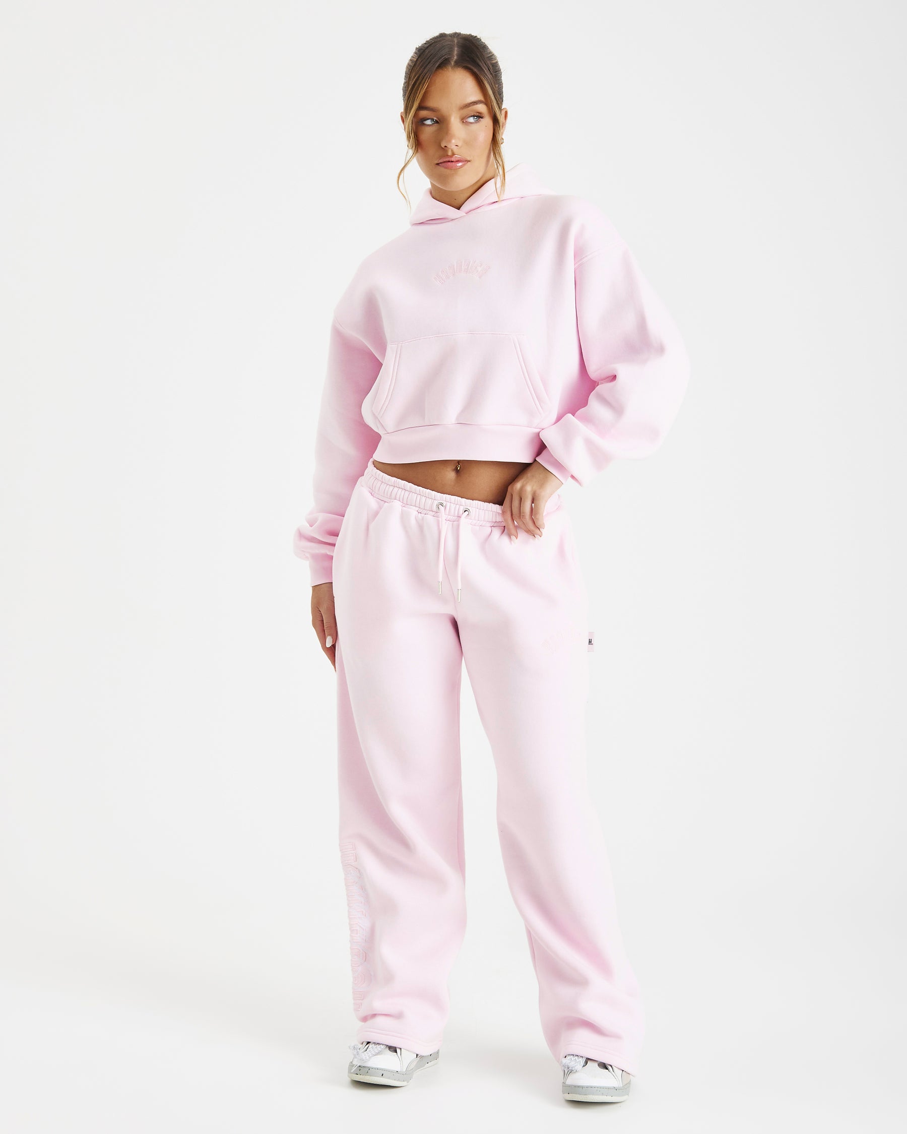 Link Wide Leg Joggers - Pink