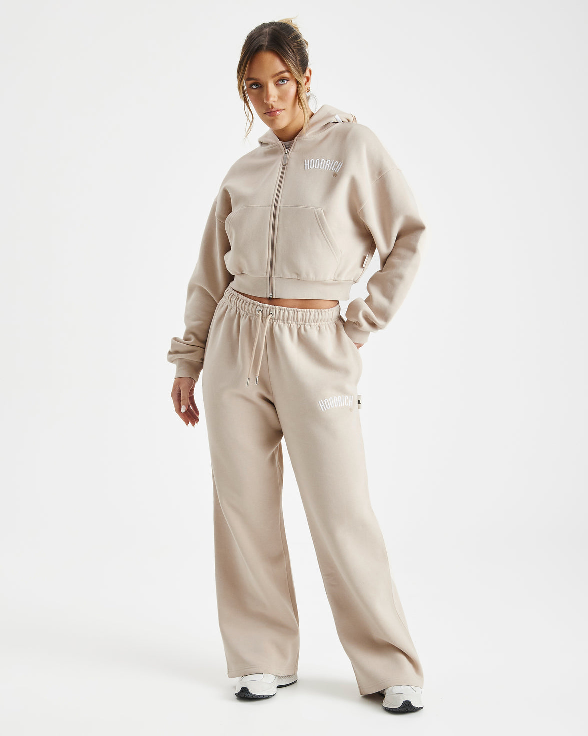 Calor Wide Leg Joggers - Beige