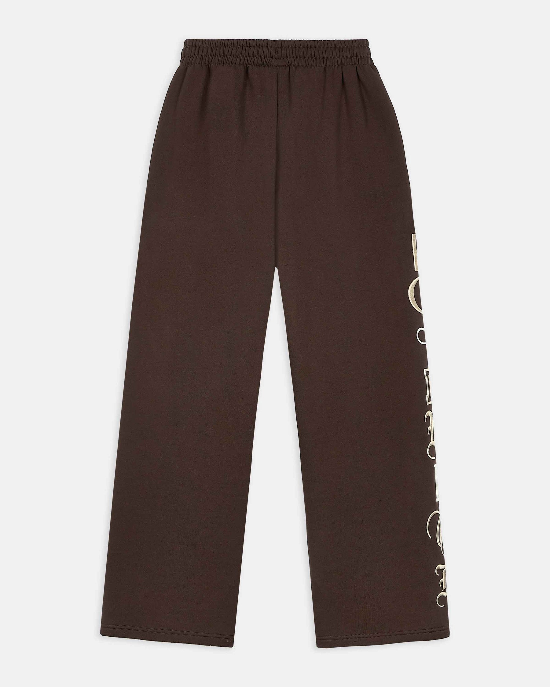 Calor Oversized Wide Leg Joggers - Brown/White