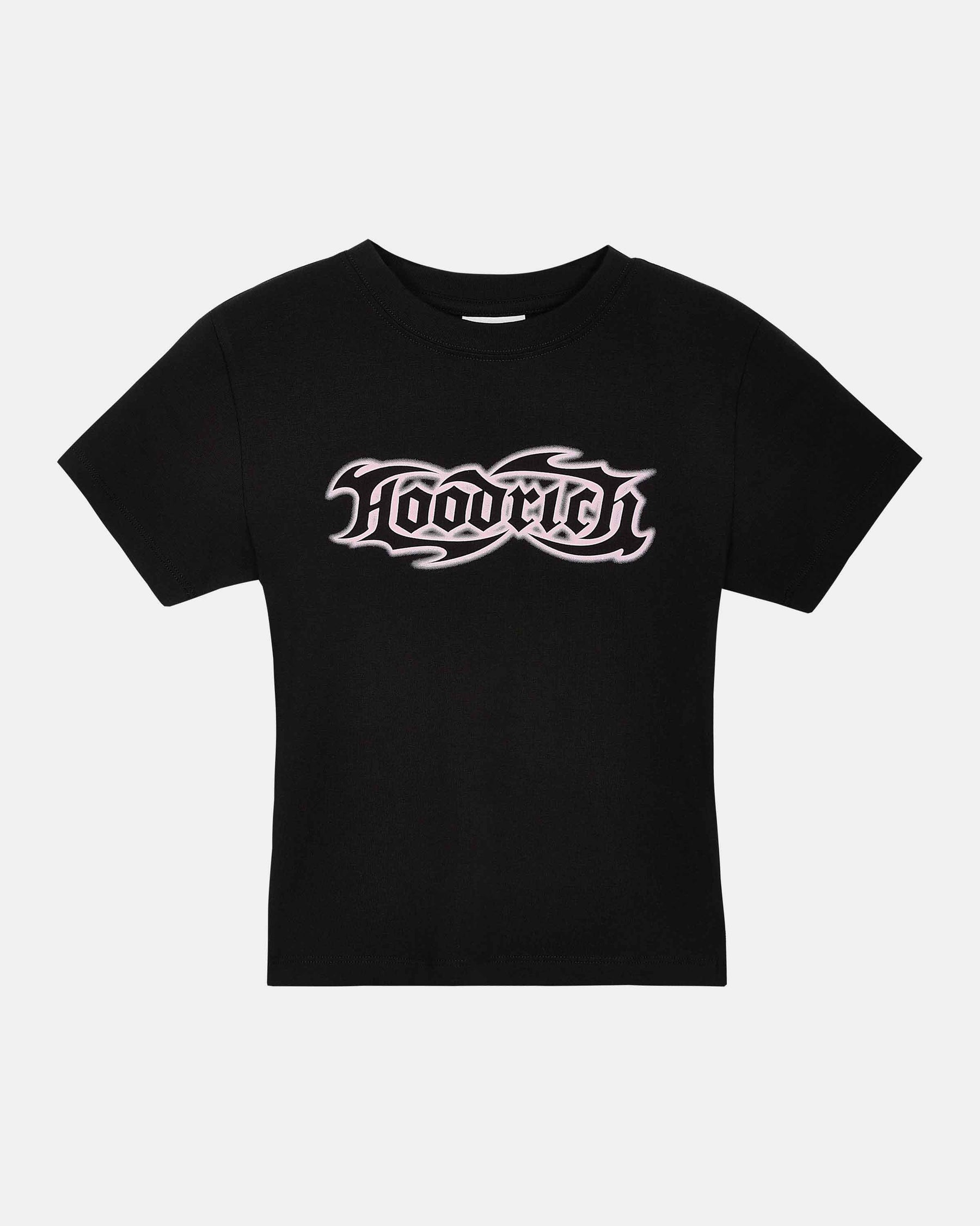 Asha Fitted Tee - Black/Pink