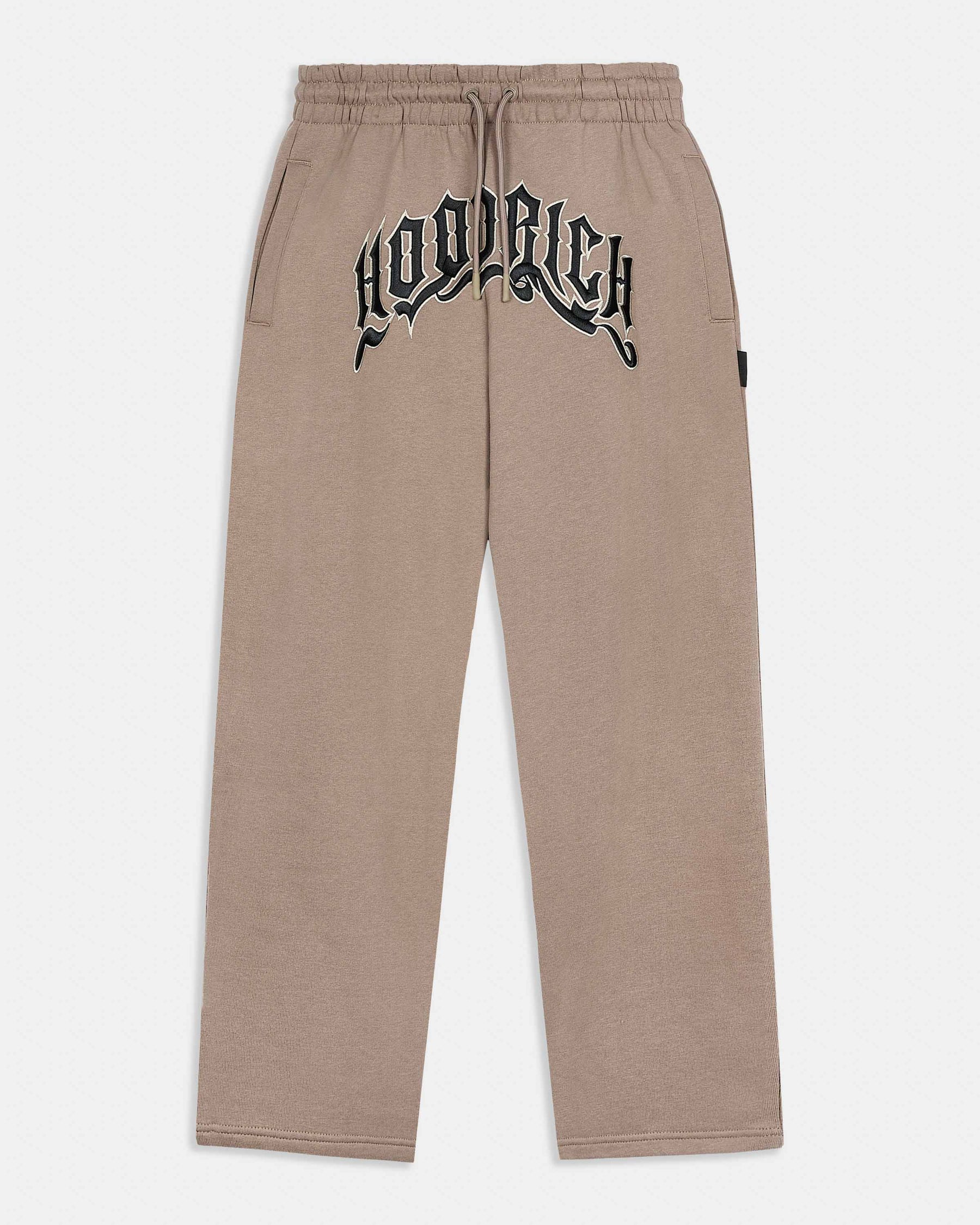 Ritual Oversized Open Hem Joggers - Brown/White/Black