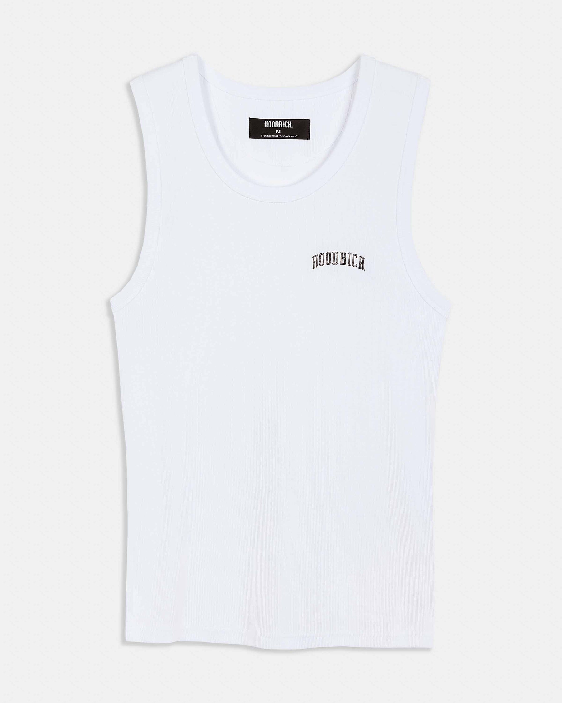 Varsite Ribbed Vest - White/Grey