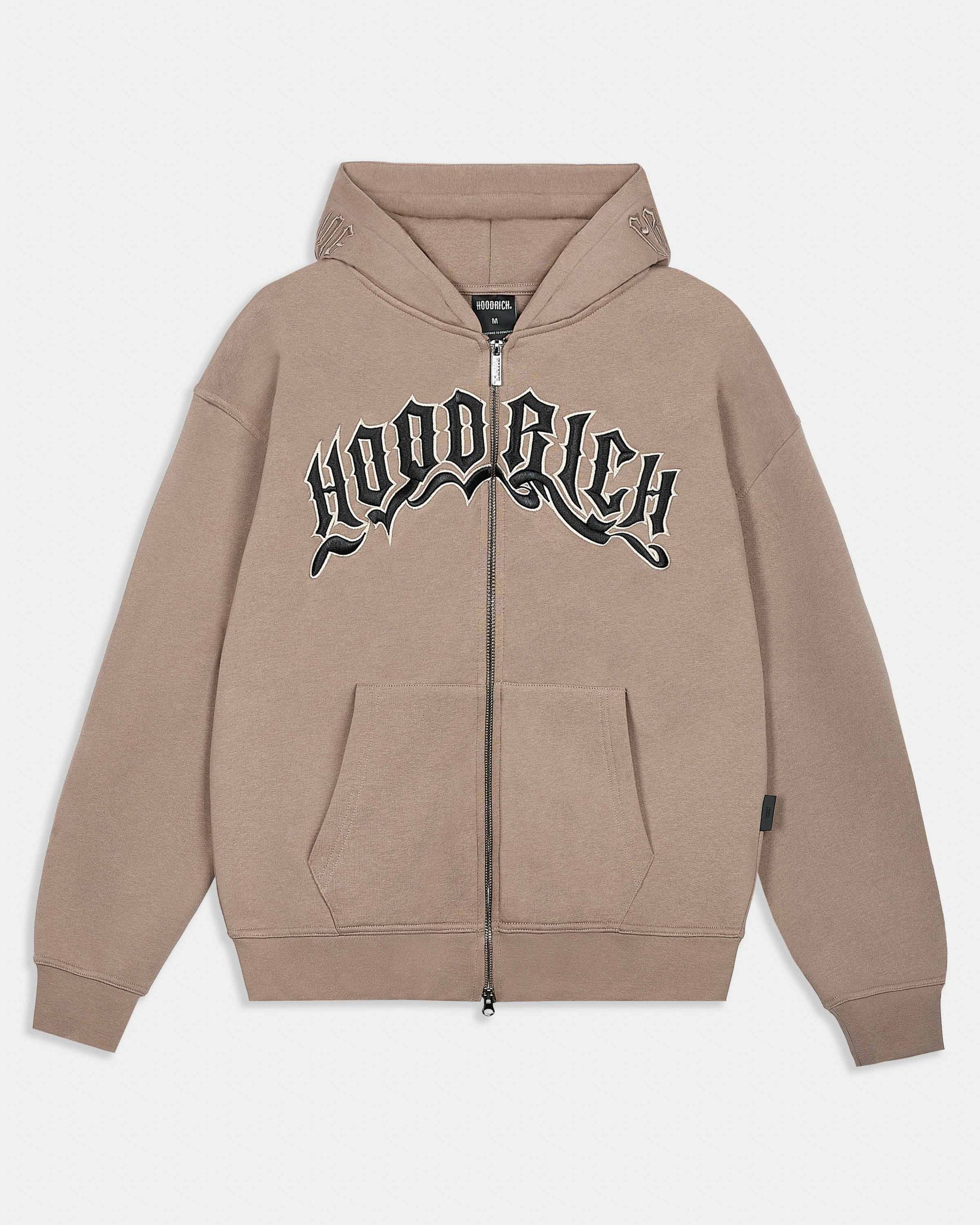 Ritual Oversized Zip Hoodie - Brown/White/Black