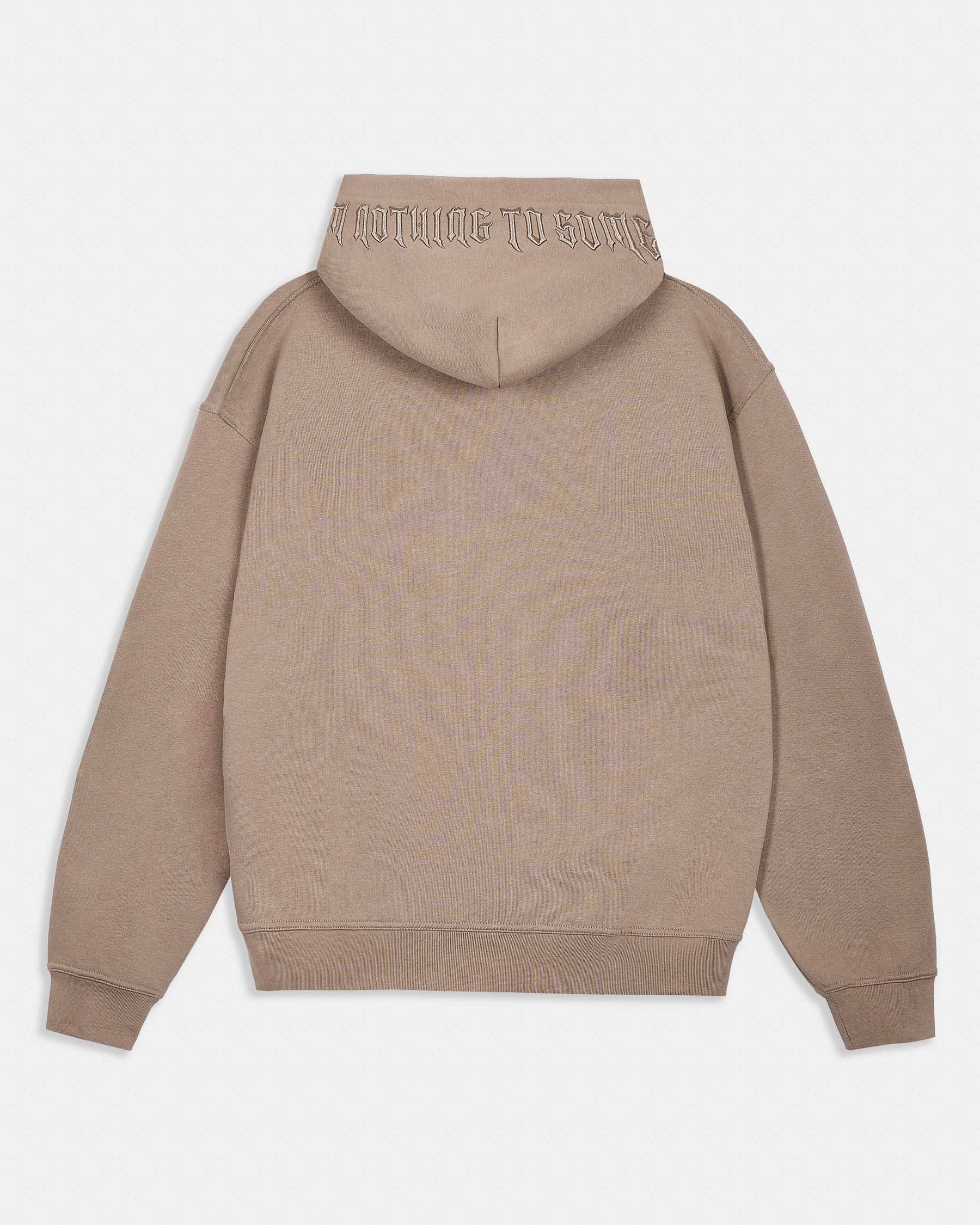 Ritual Oversized Zip Hoodie - Brown/White/Black