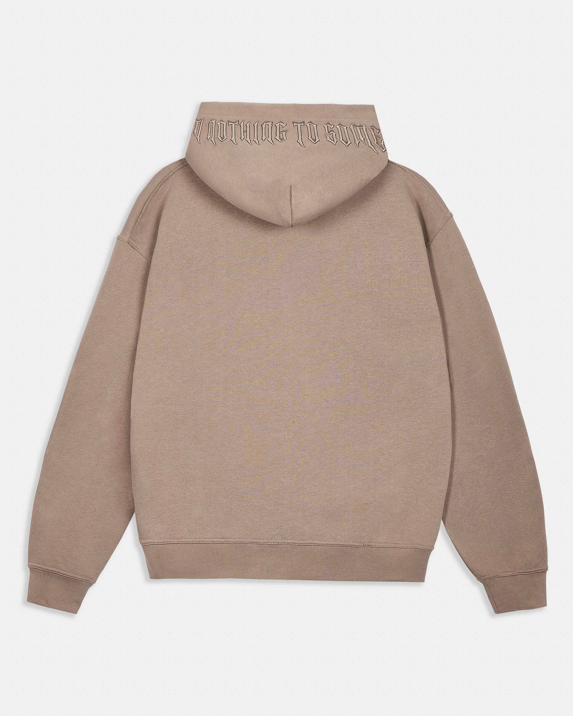 Ritual Oversized Zip Hoodie - Brown/White/Black