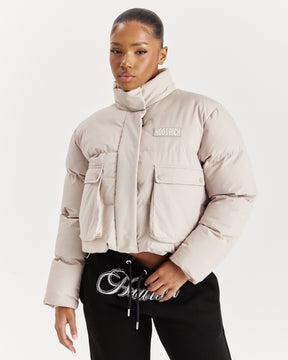 Mia Jacket - Beige/White