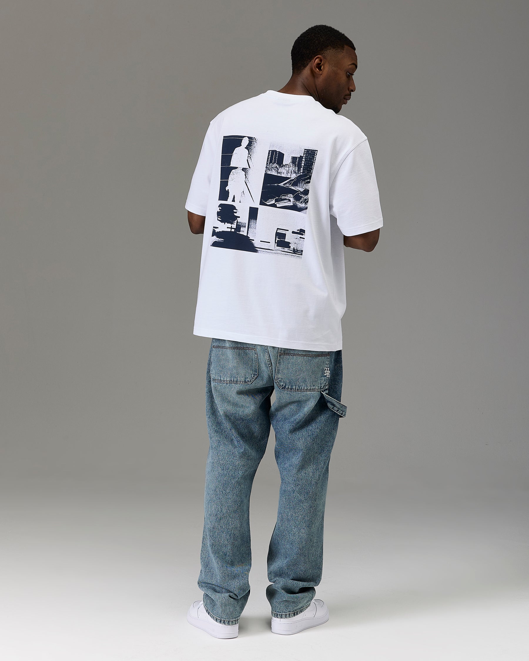 The Winner's Circle Oversized T-Shirt - White/Blue