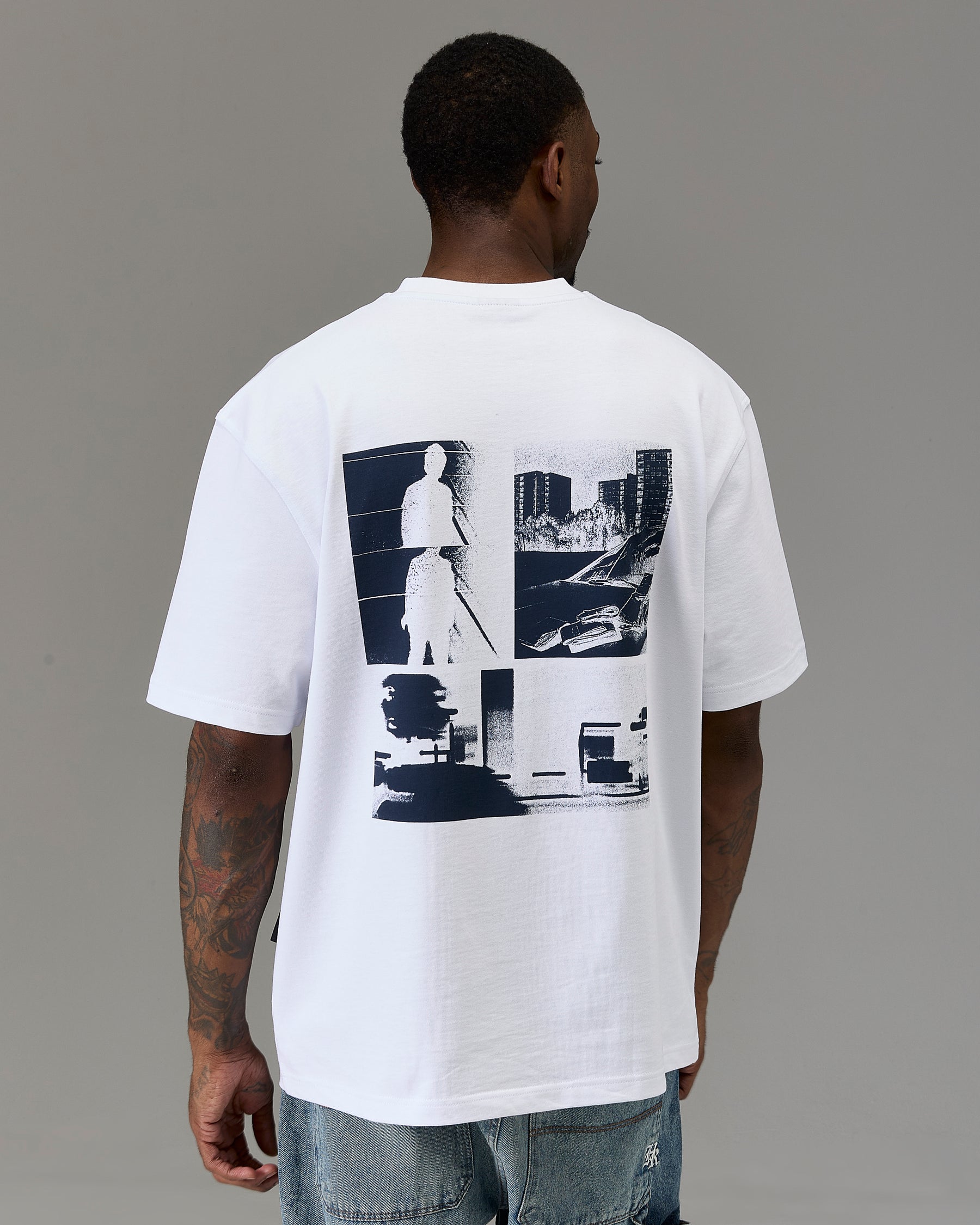 The Winner's Circle Oversized T-Shirt - White/Blue