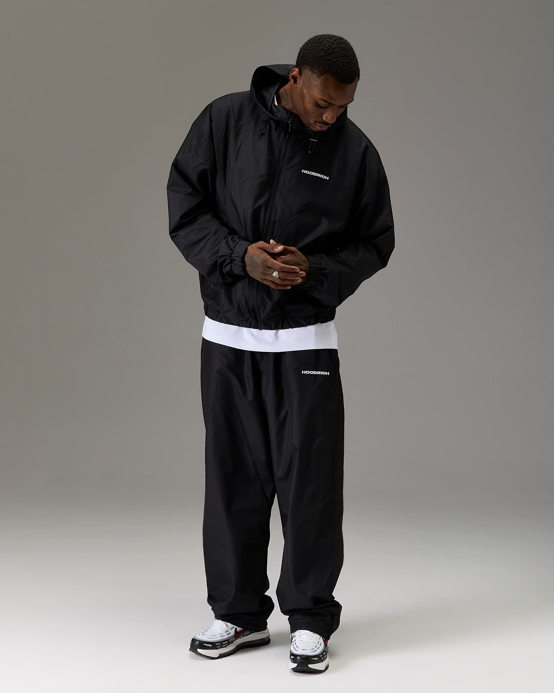 The Winner's Circle Ripstop Woven Pant - Black/White