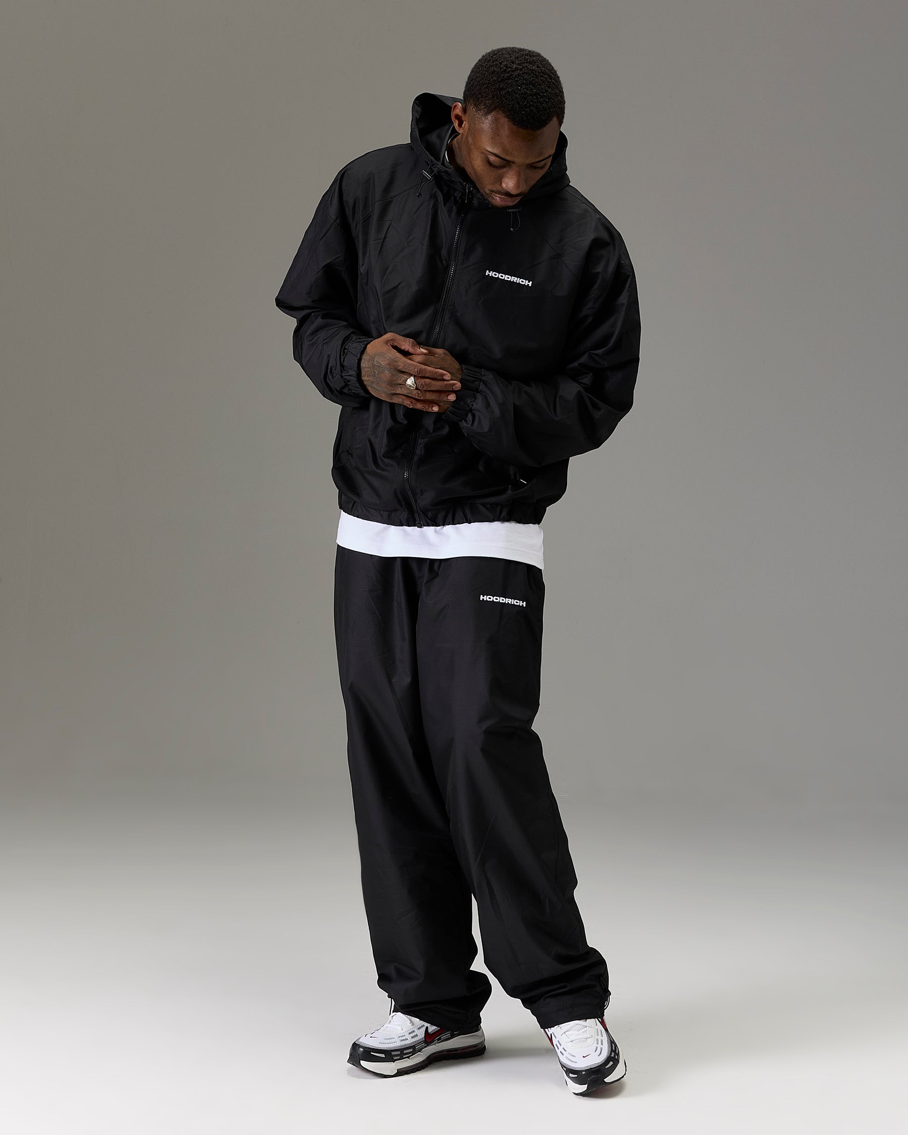The Winner's Circle Ripstop Woven Pant - Black/White