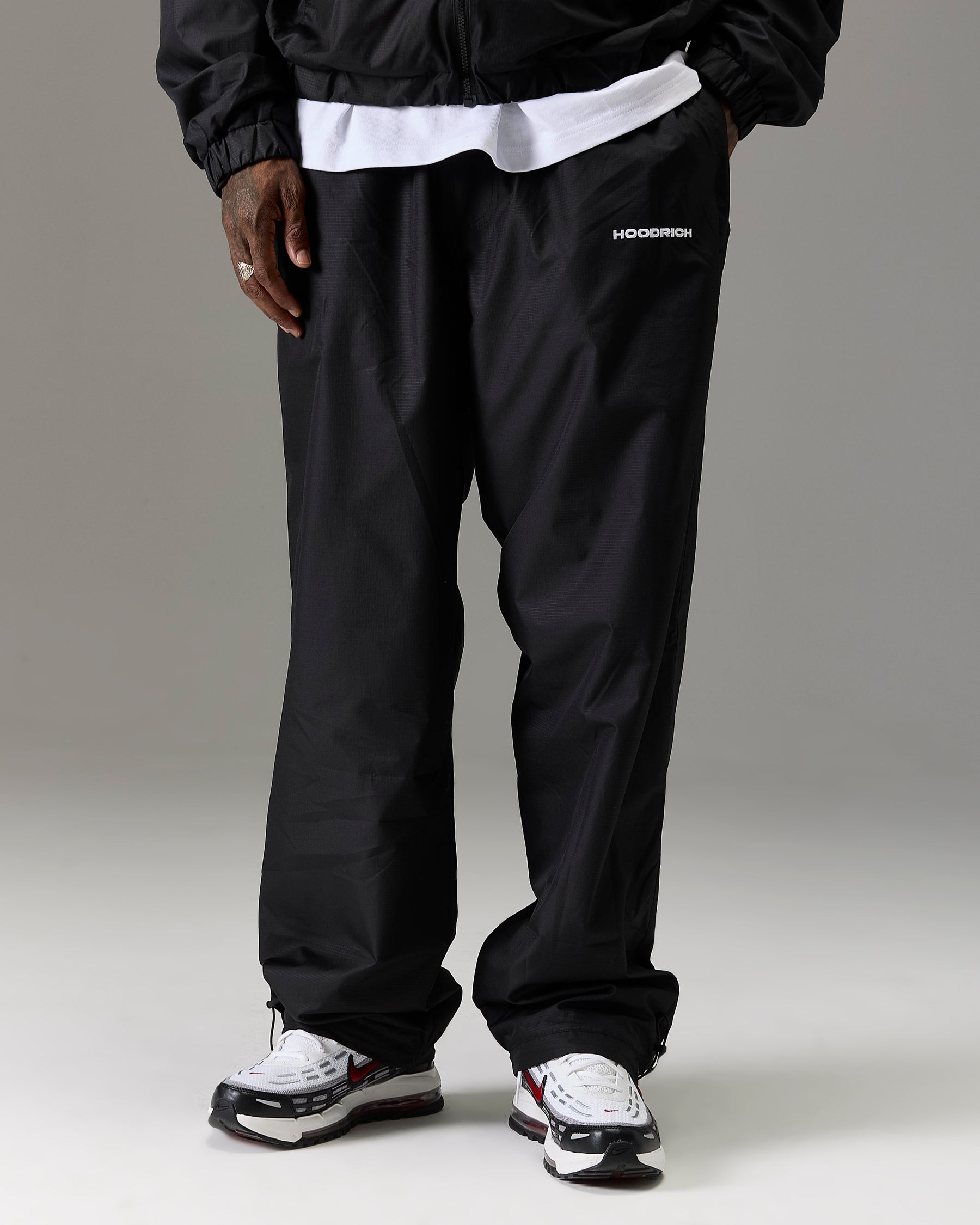 The Winner's Circle Ripstop Woven Pant - Black/White