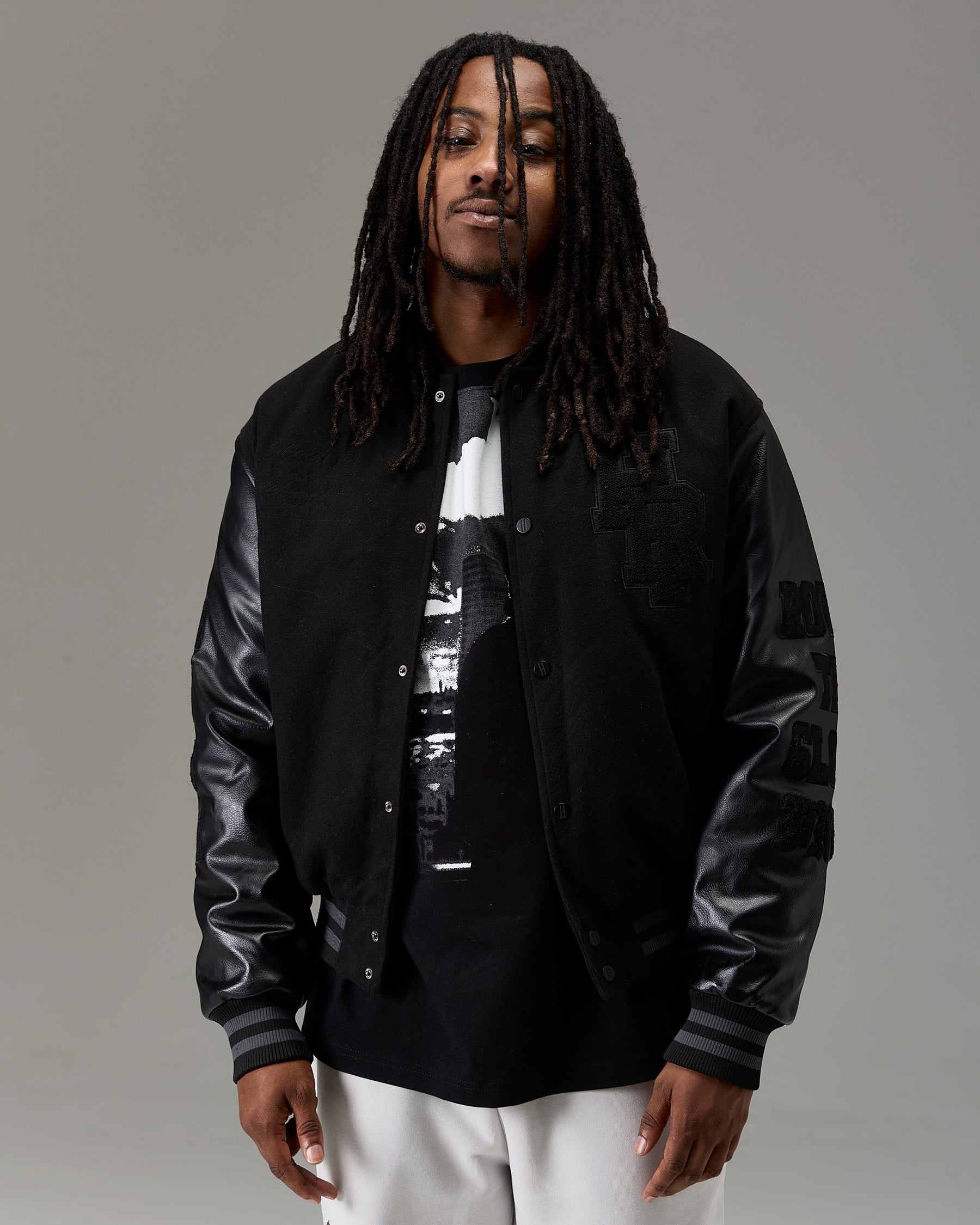 The Winner's Circle Varsity Jacket - Black