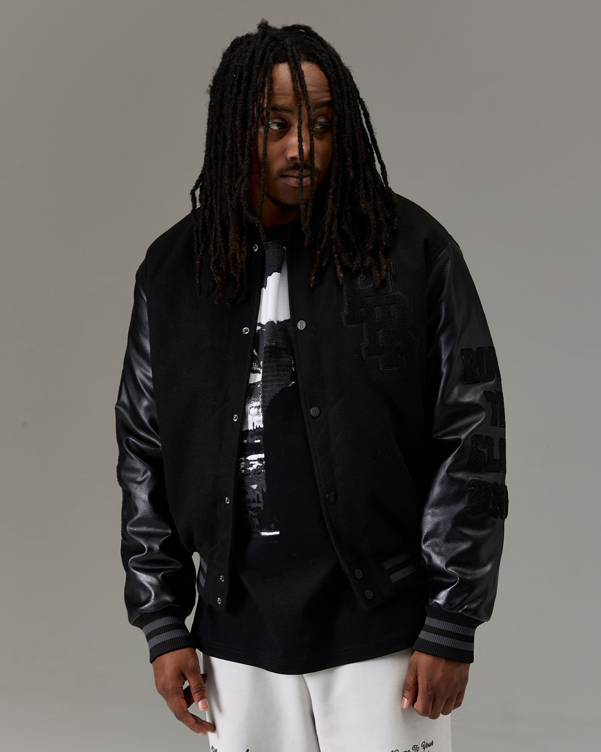 The Winner's Circle Varsity Jacket - Black