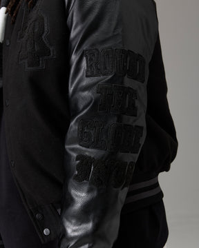 The Winner's Circle Varsity Jacket - Black