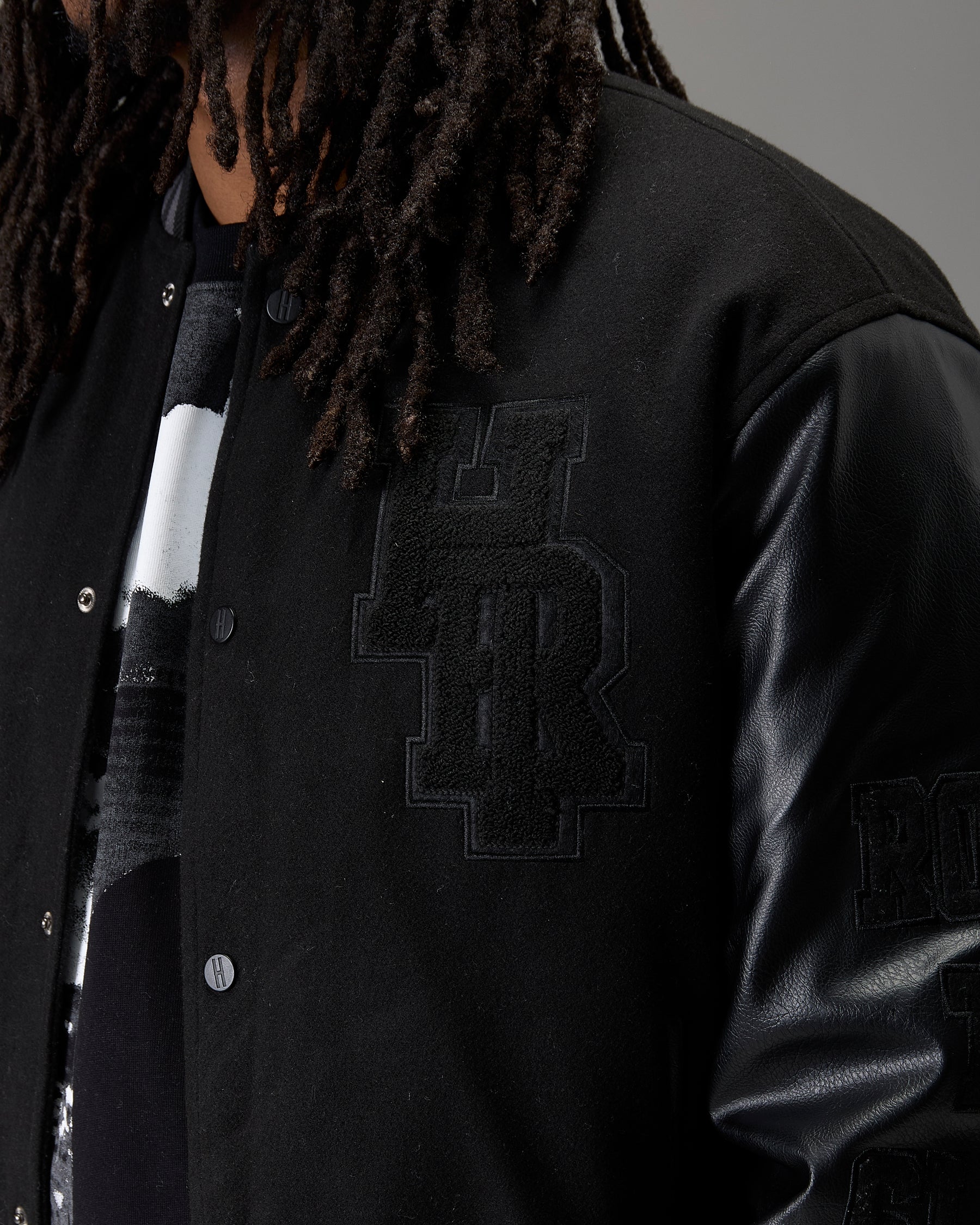 The Winner's Circle Varsity Jacket - Black