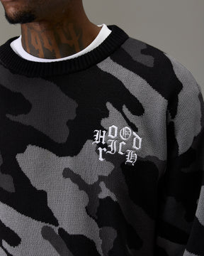 The Winner's Circle Knitwear Sweater - Black/Camo