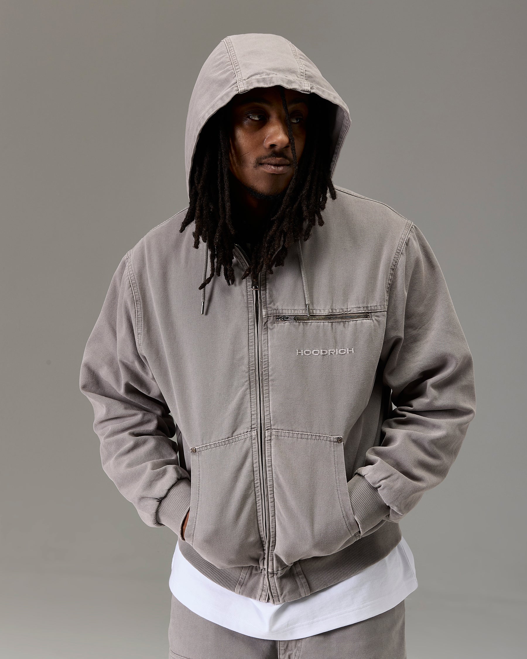 The Winner's Circle Canvas Jacket - Grey