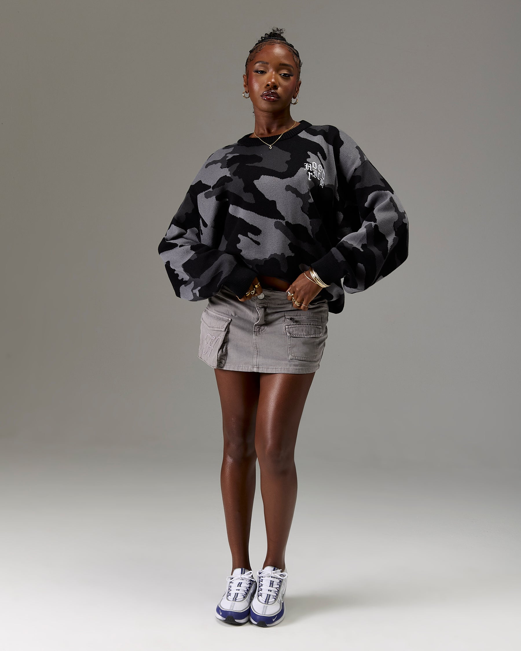 The Winner's Circle Knitwear Sweater - Black/Camo