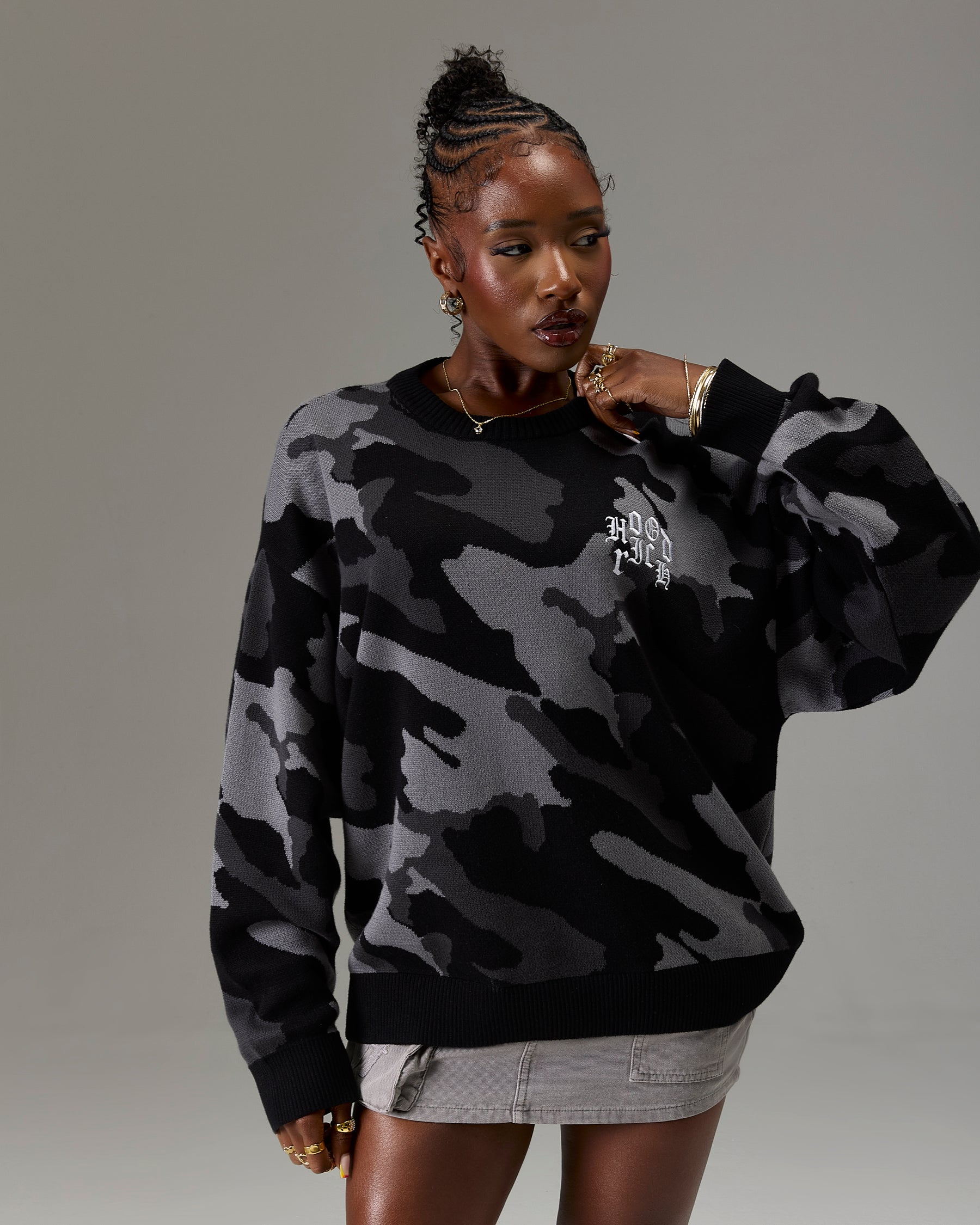 The Winner's Circle Knitwear Sweater - Black/Camo