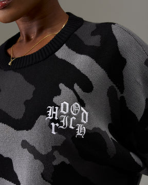The Winner's Circle Knitwear Sweater - Black/Camo