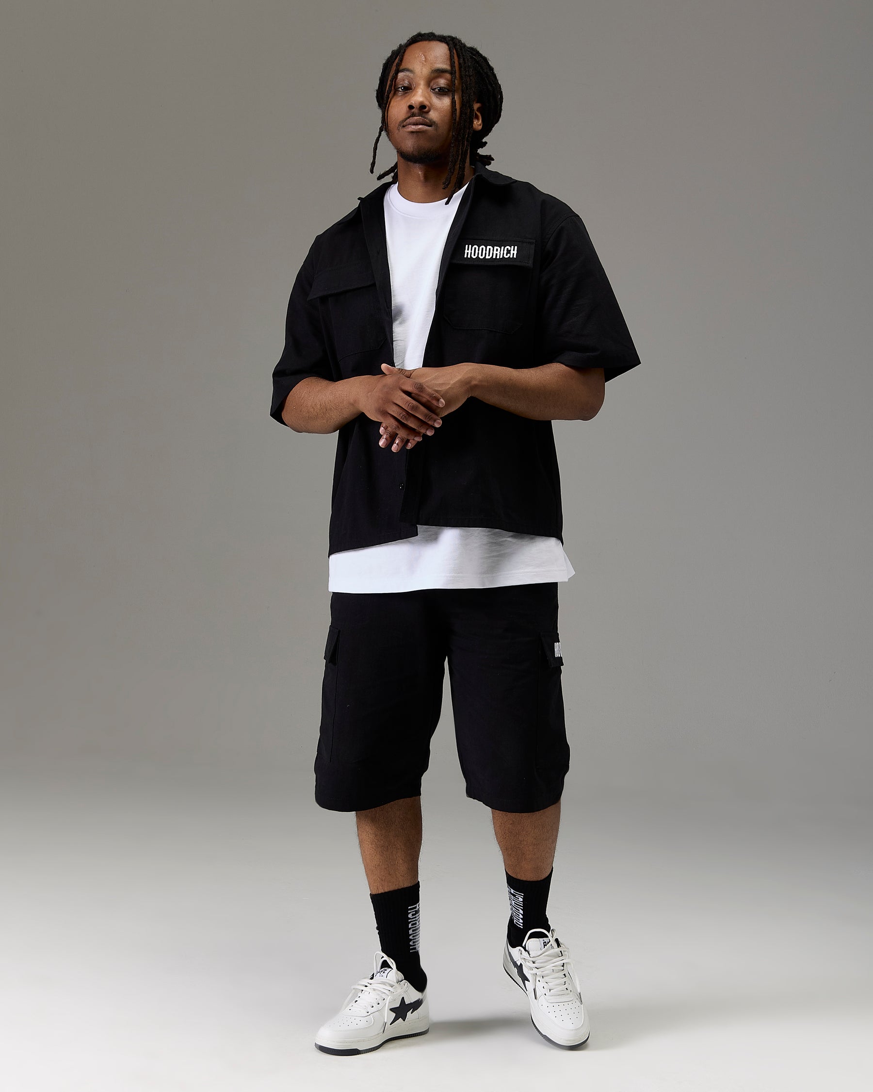 The Winner's Circle Ripstop Shirt - Black/White