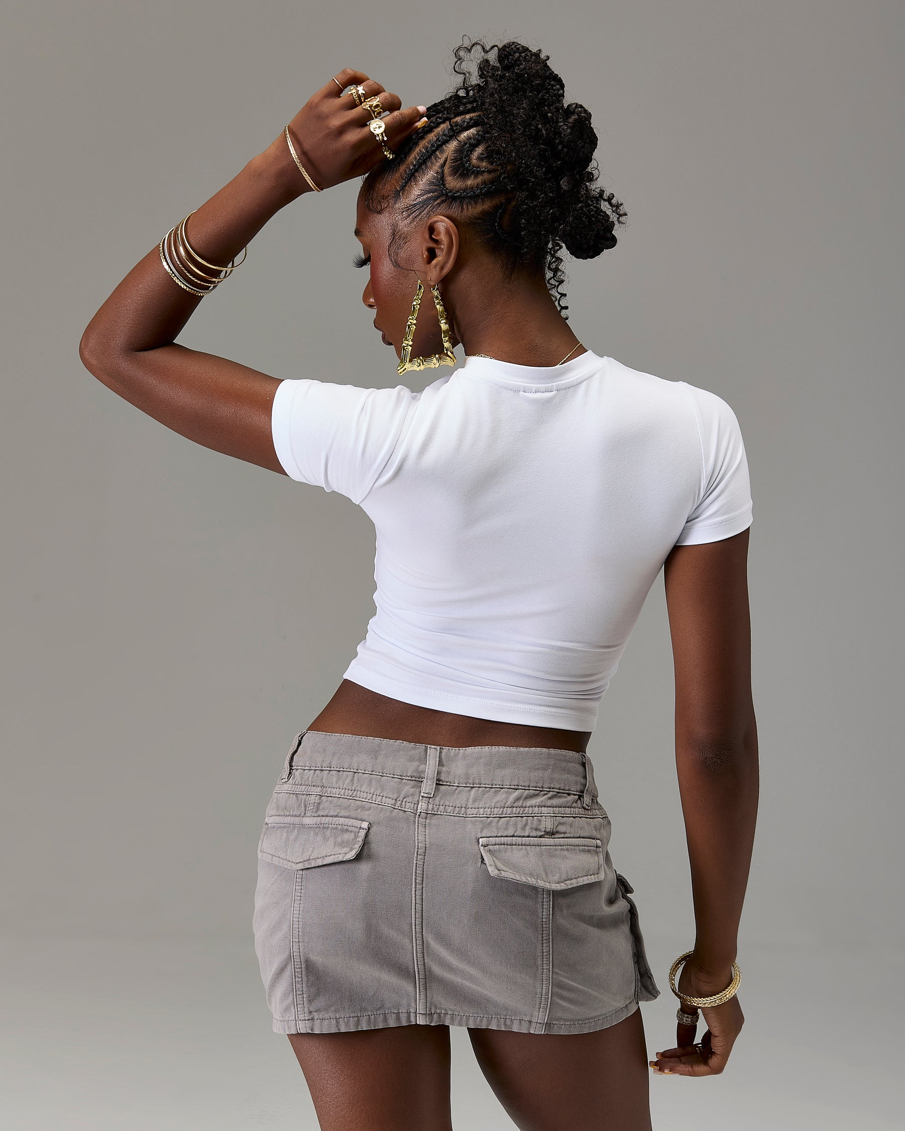 The Winner's Circle Cargo Mini Skirt - Grey