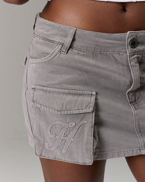 The Winner's Circle Cargo Mini Skirt - Grey