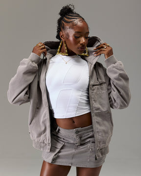 The Winner's Circle Canvas Jacket - Grey