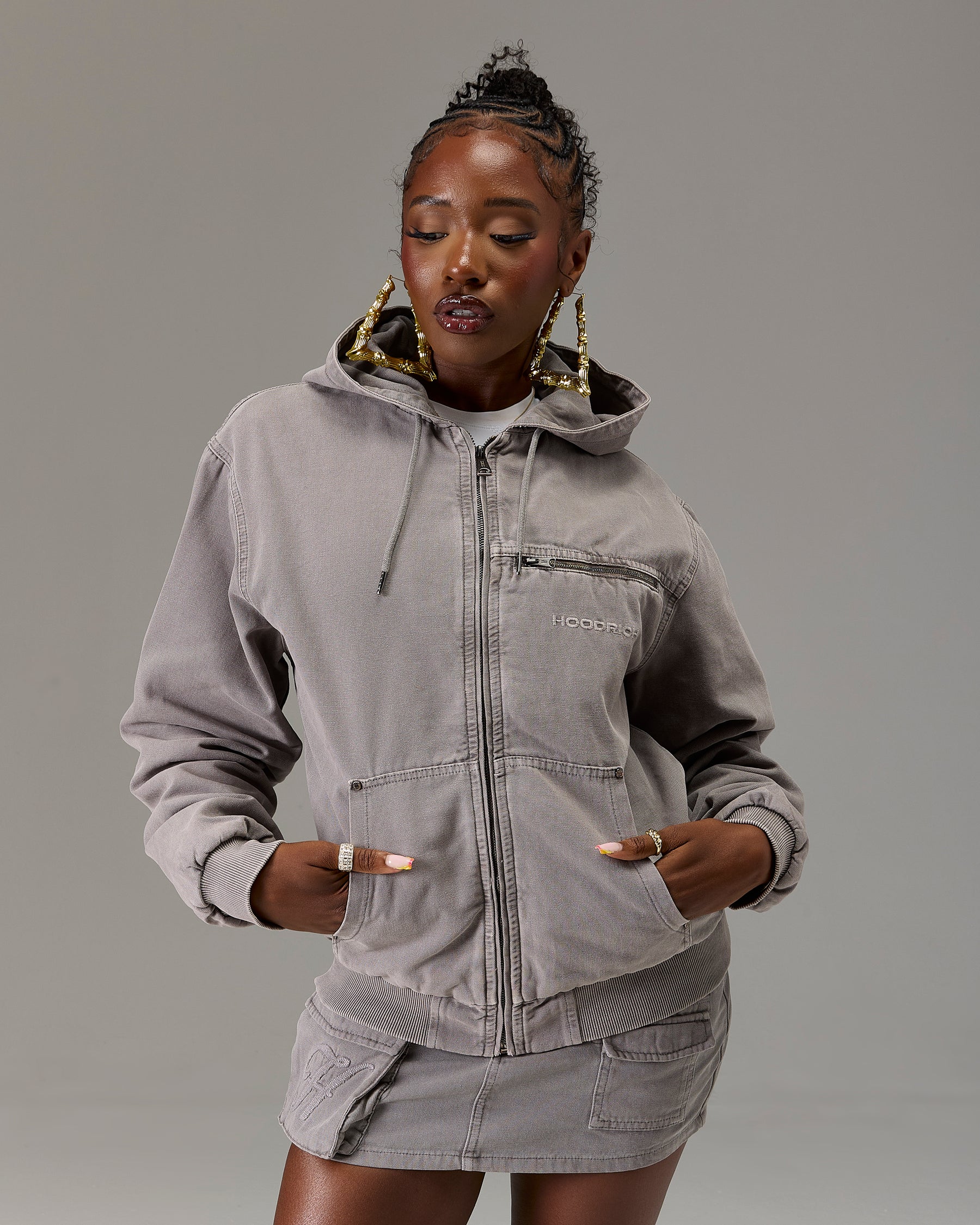 The Winner's Circle Canvas Jacket - Grey
