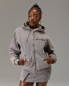 The Winner's Circle Canvas Jacket - Grey