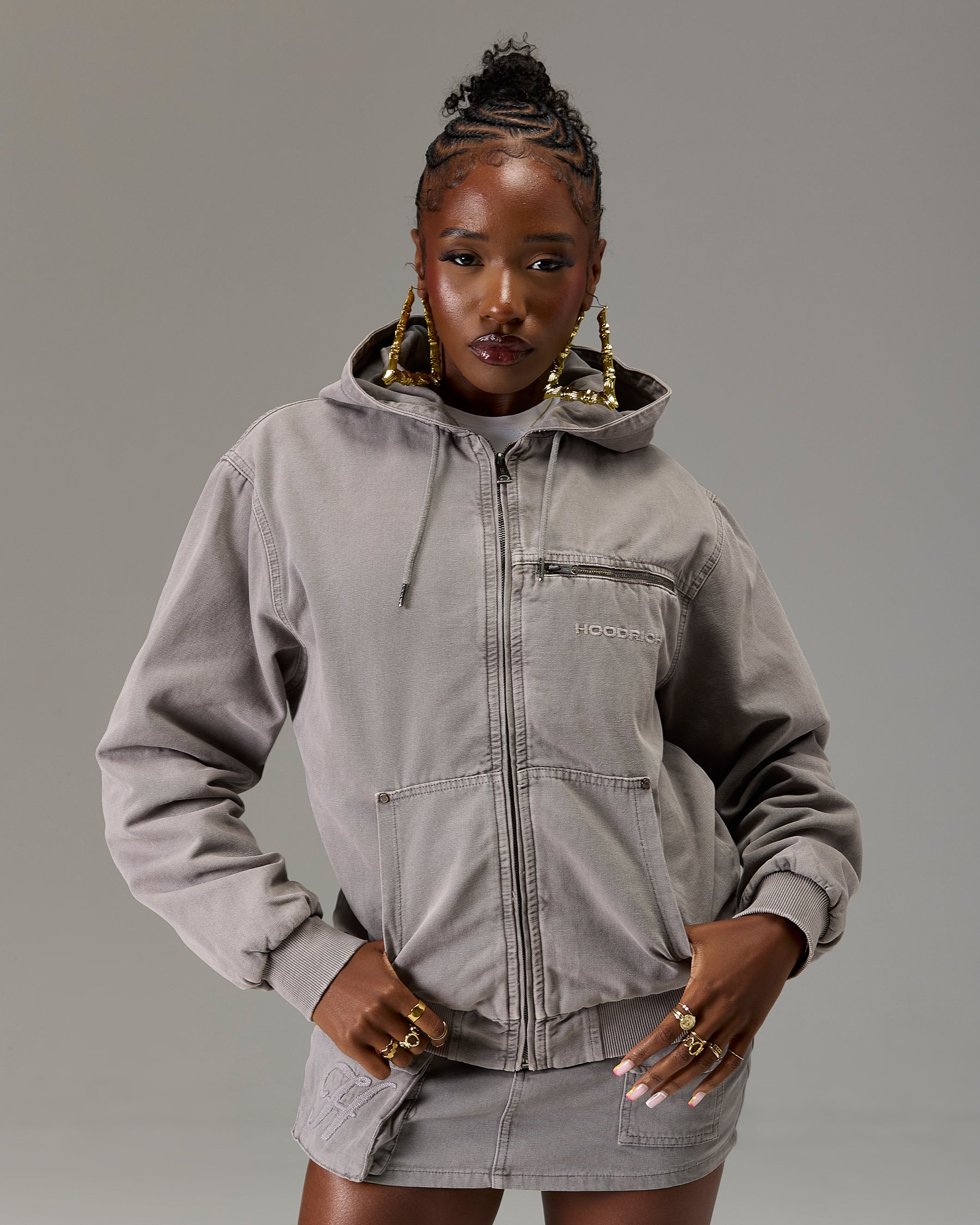 The Winner's Circle Canvas Jacket - Grey