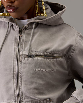 The Winner's Circle Canvas Jacket - Grey