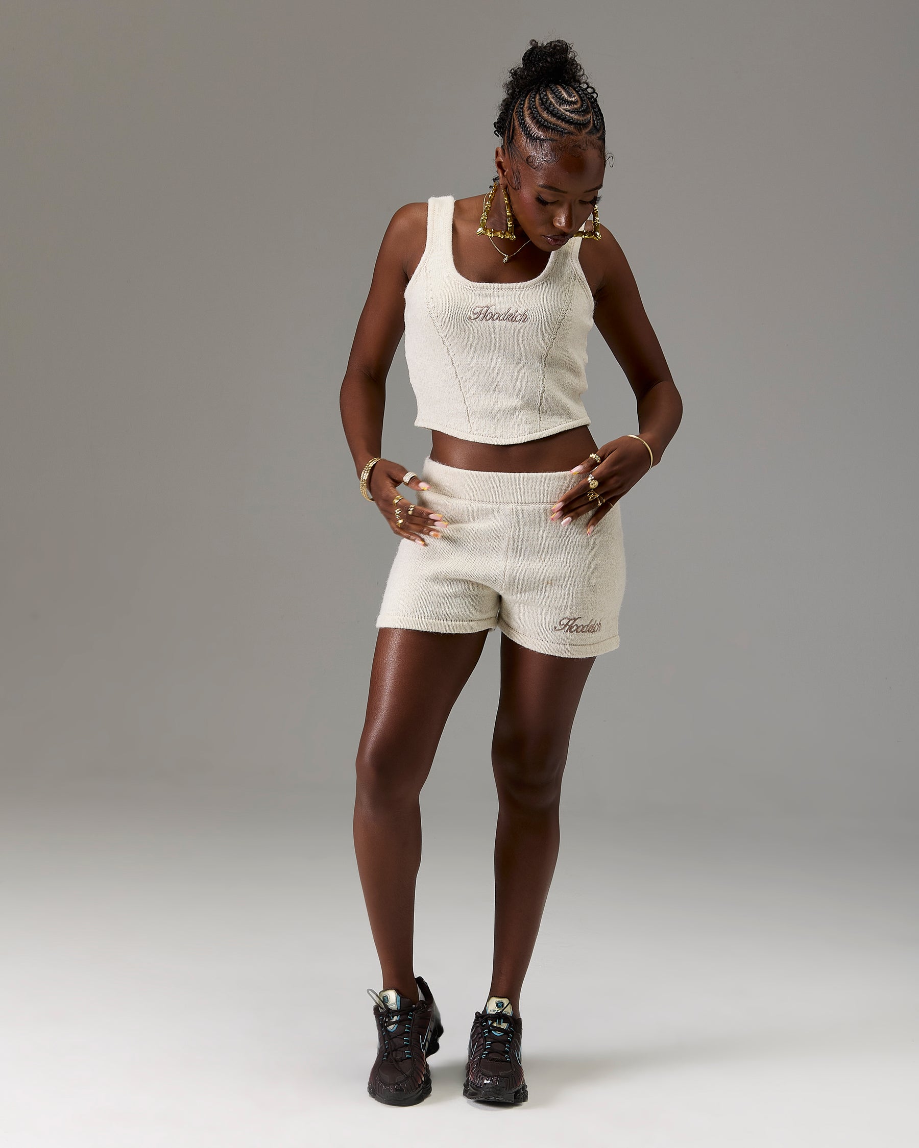 The Winner's Circle Knitted Shorts - Marl