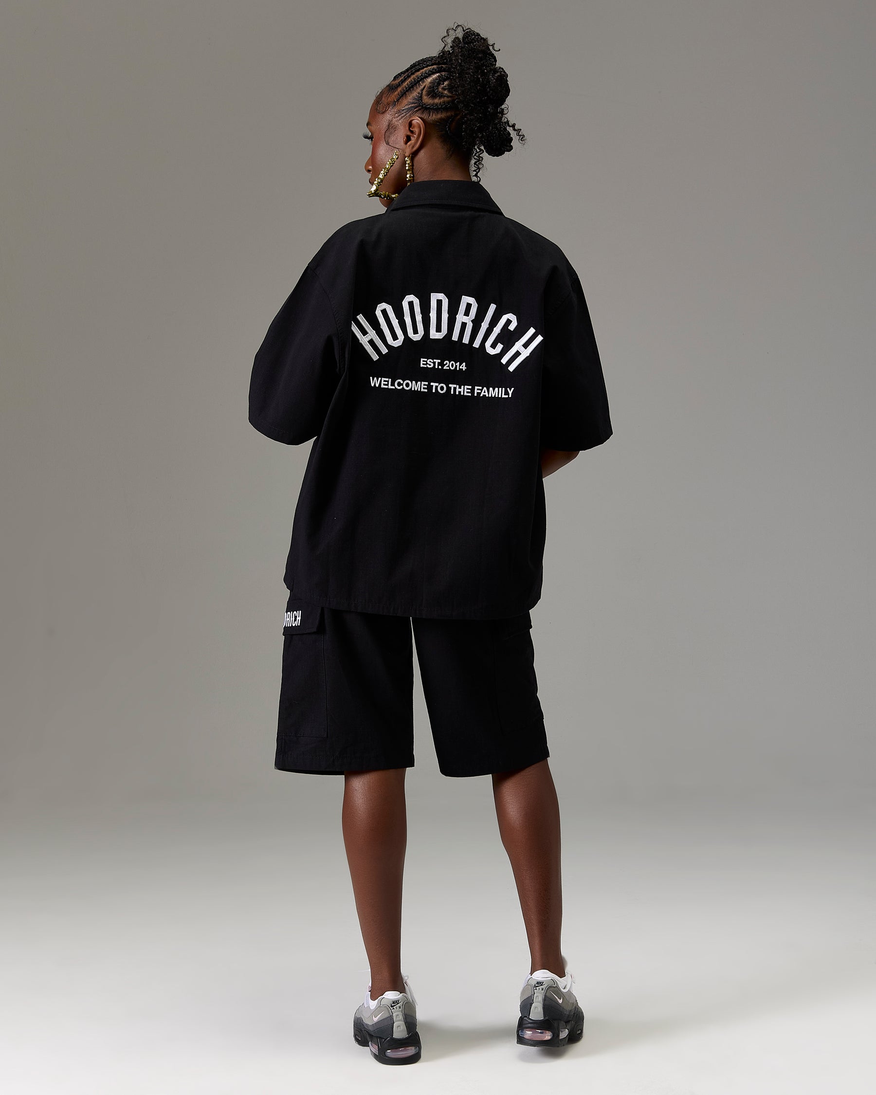 The Winner's Circle Ripstop Shirt - Black/White
