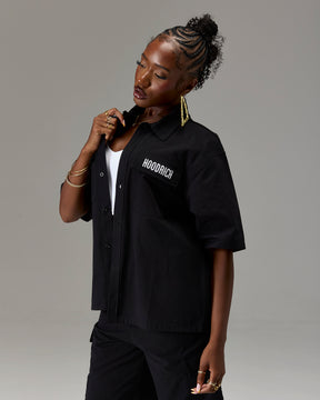 The Winner's Circle Ripstop Shirt - Black/White